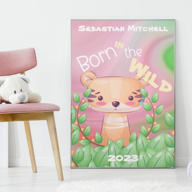 Affiche pour chambre d'enfant né dans la nature av (Créateur téléchargé)