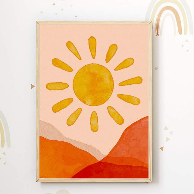 Affiche pour chambre d'enfants Boho Soleil Enfants (Créateur téléchargé)