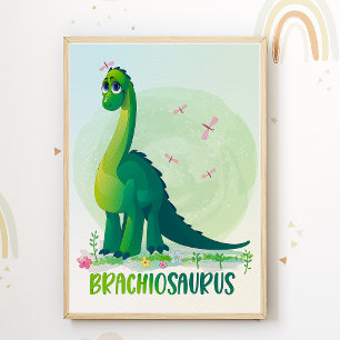 Affiche pour chambre d'enfants Brachiosaure - Impr