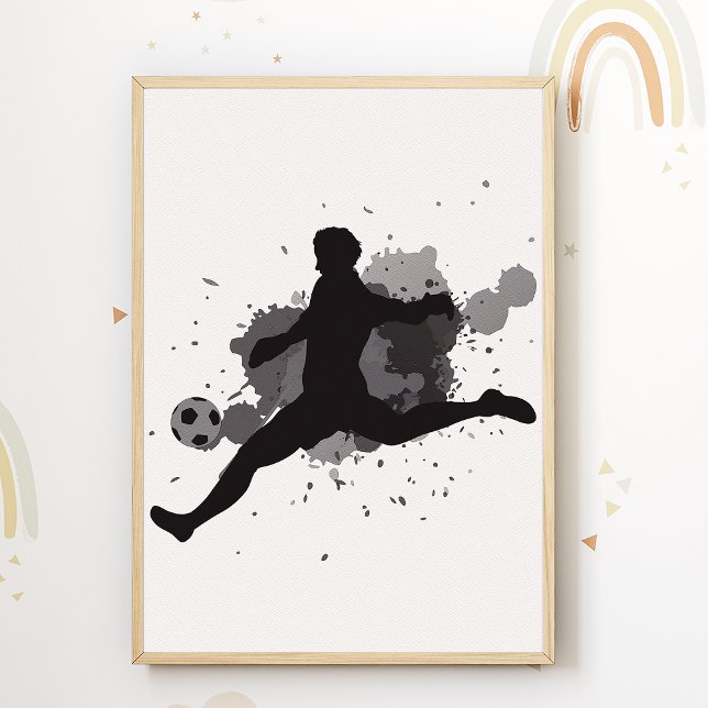 Affiche pour chambre d'enfants de footballeurs Imp (Créateur téléchargé)