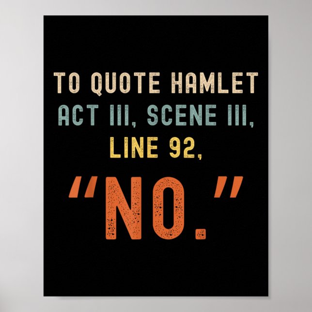 Affiche Pour Citer Le Hameau No - Drôle Citation Sarcastiq (Devant)