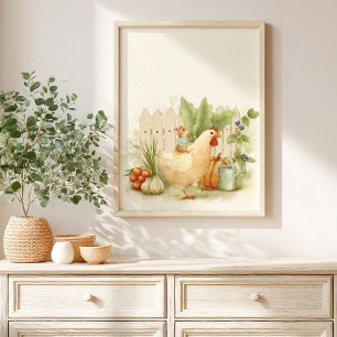 Affiche pour enfants de conte de jardin fantaisist