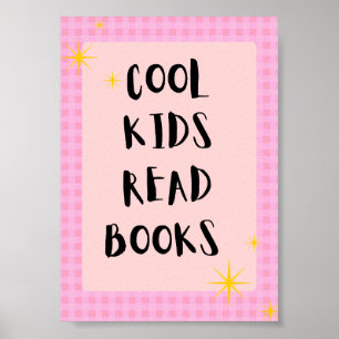 Affiche pour enfants qui lisent des livres Poste