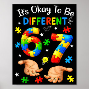 Affiche pour Être Différent 67 Signes de Main Sensibilisat