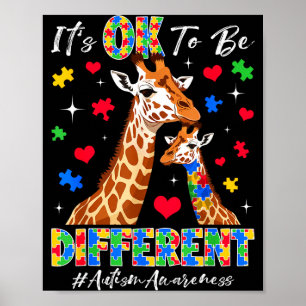 Affiche Pour être différents puzzles de girafes de sensibi