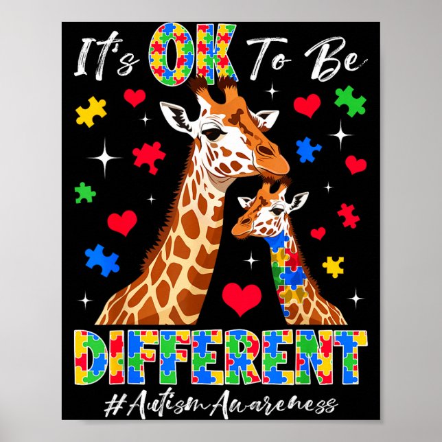 Affiche Pour être différents puzzles de girafes de sensibi (Devant)