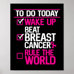 Affiche Pour Faire Aujourd'Hui Battre Le Cancer Du Sein Rè