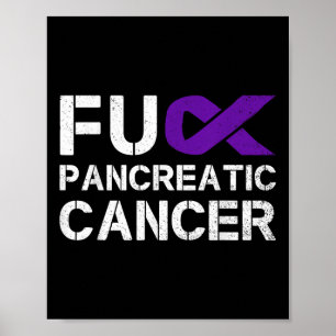 Affiche Pour Fu Pancréatic Cancer Awareness Guerrier Purpl
