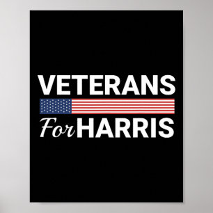 Affiche Pour Harris 2024 - Militaires Vétérans Kamala Harr
