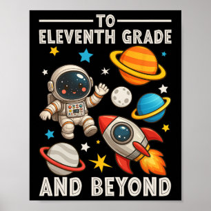 Affiche Pour Junior et au-delà Astronaute Drôle Retour à l