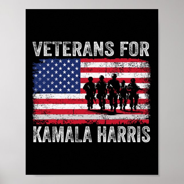 Affiche Pour Kamala Harris Élection 2024 Drapeau États-Uni (Devant)