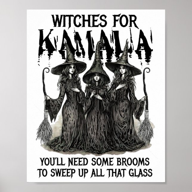 Affiche Pour Kamala, vous aurez besoin de balais pour tout (Devant)