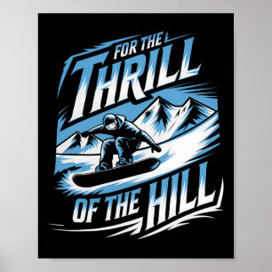 Affiche Pour La Frisée De La Hill Snowboard Winter Sno