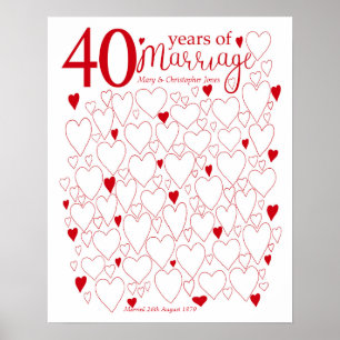 Affiche pour le 40e Anniversaire de Mariage - Livr