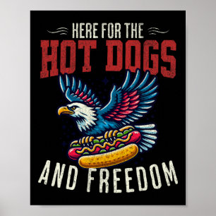 Affiche Pour Les Hot Dogs Et Les Freedom Men 4 Juillet Fem
