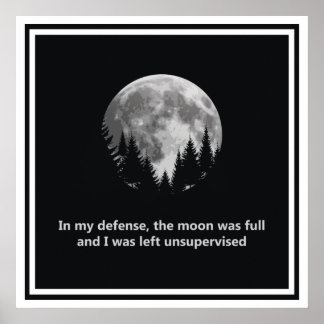 Affiche Pour ma défense, la lune était pleine