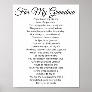 Affiche Pour ma grand-mère