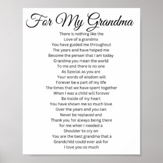 Affiche Pour ma grand-mère