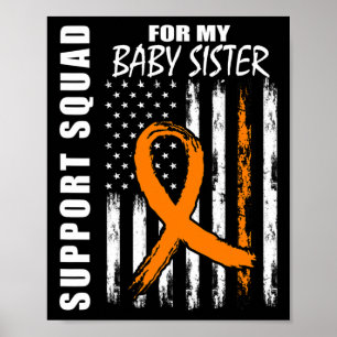 Affiche Pour ma petite soeur Leukemia Guerrier Sensibilisa