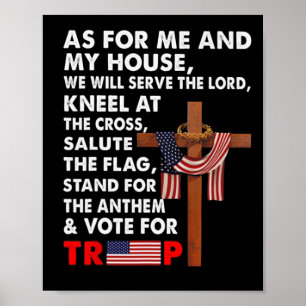 Affiche Pour Moi Et Ma Maison Nous Serons Le Seigneur Vote