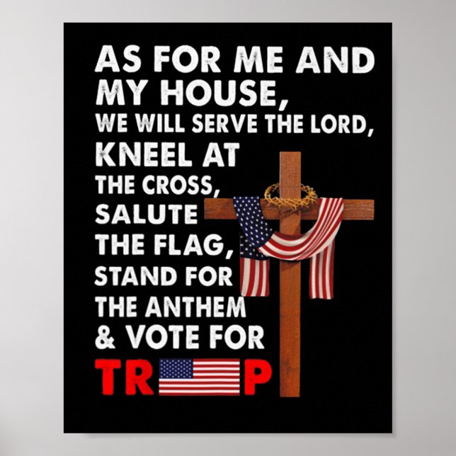 Affiche Pour Moi Et Ma Maison Nous Serons Le Seigneur Vote (Devant)