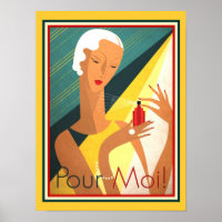 Pour Moi French Deco Parfum Ad 12 x 16