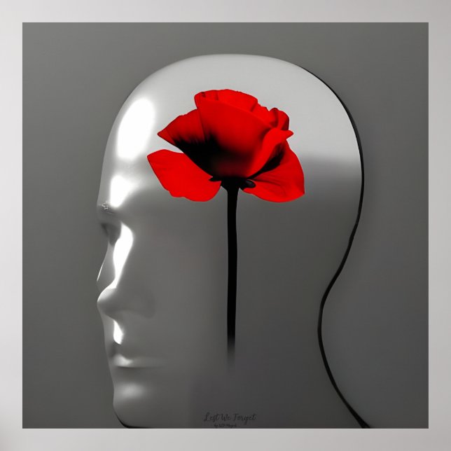 Affiche Pour ne pas oublier - Art numérique AI Imprimer (Devant)