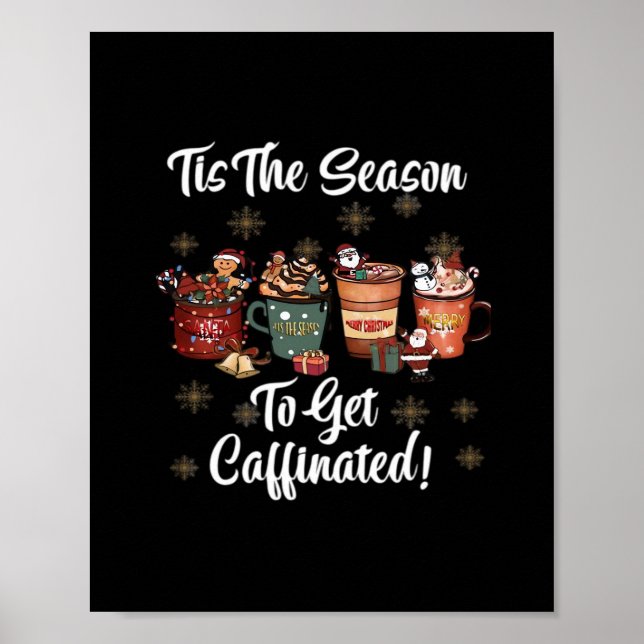 Affiche Pour Noël Est Plus De Café C'Est La Saison Pour Ob (Devant)