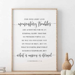 Affiche Pour Nos Problèmes Légers Et Momentanés, Corinthie