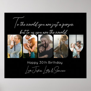 Affiche Pour nous, vous êtes le monde papa Photo Collage P