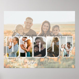Affiche Pour nous, vous êtes le monde papa Photo Collage P