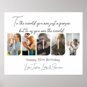 Affiche Pour nous, vous êtes le monde papa Photo Collage P