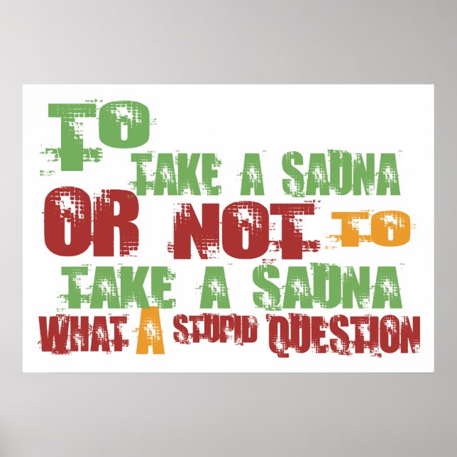 Affiche Pour prendre un sauna (Devant)