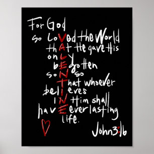 Affiche Pour que Dieu aime tant le monde Jésus est mon Val