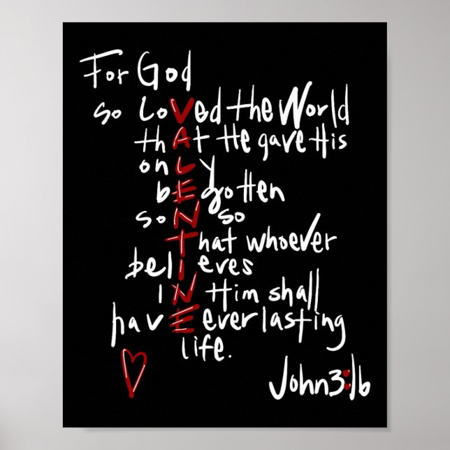 Affiche Pour que Dieu aime tant le monde Jésus est mon Val (Devant)
