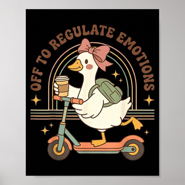 Affiche Pour réguler l'émotion de l'oie café santé mentale (Devant)