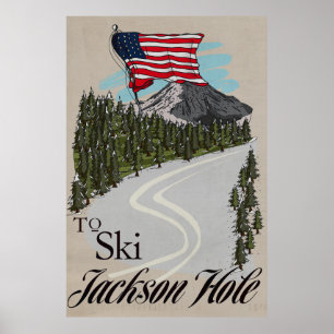 Affiche Pour skier Jackson Hole