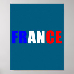 Affiche Pour tenue drapeau français Jersey français
