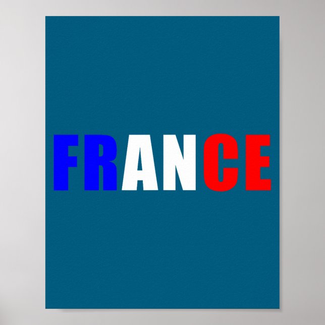 Affiche Pour tenue drapeau français Jersey français (Devant)