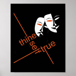 Affiche Pour toi-même être vrai Shakespeare Citation à Shi