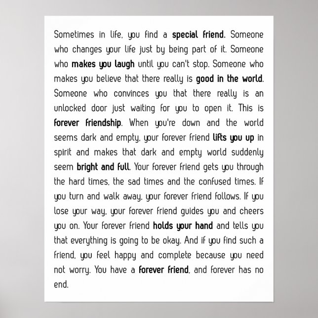 Affiche Pour toujours, aucune fin (Devant)