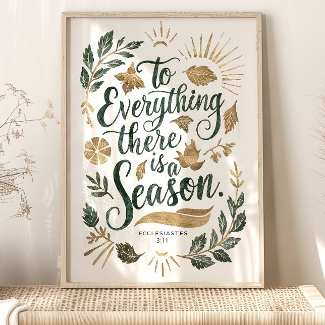 Affiche Pour tout il y a une saison : Ecclésiaste 3:11 (Créateur téléchargé)