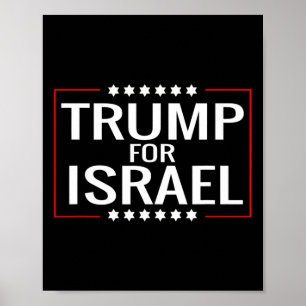 Affiche Pour Trump 2020 Signe de rassemblement hébreu-juif