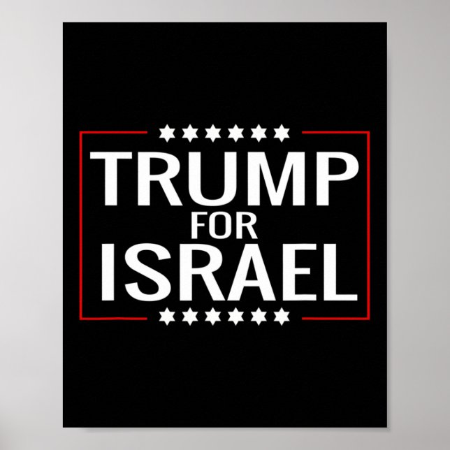 Affiche Pour Trump 2020 Signe de rassemblement hébreu-juif (Devant)