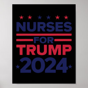 Affiche Pour Trump 2024 Les infirmières soutiennent Trump