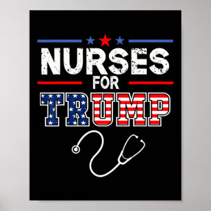 Affiche Pour Trump 2024 Soutenez Donald Trump - Le drapeau