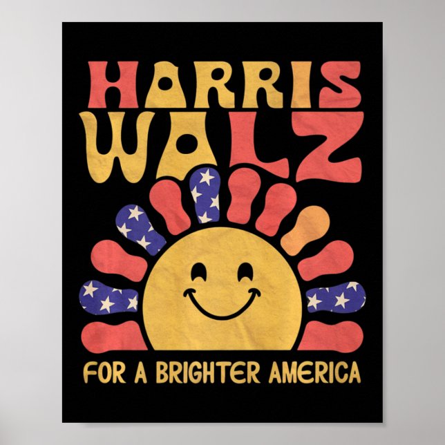 Affiche Pour Une Amérique Plus Brighte Retro Soleil Pour E (Devant)