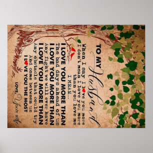 Affiche Pour Votre Époux Impressionnant, Mari Cadeau Anniv