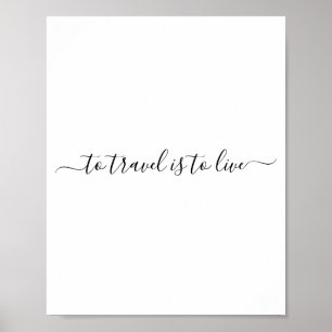 Affiche Pour Voyager, C'Est Vivre - Simple Devis De Voyage