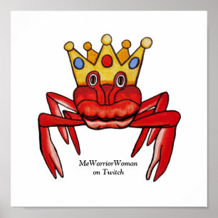 Affiche Pourcentage de crabe, MeWarriorWoman sur Twitch
